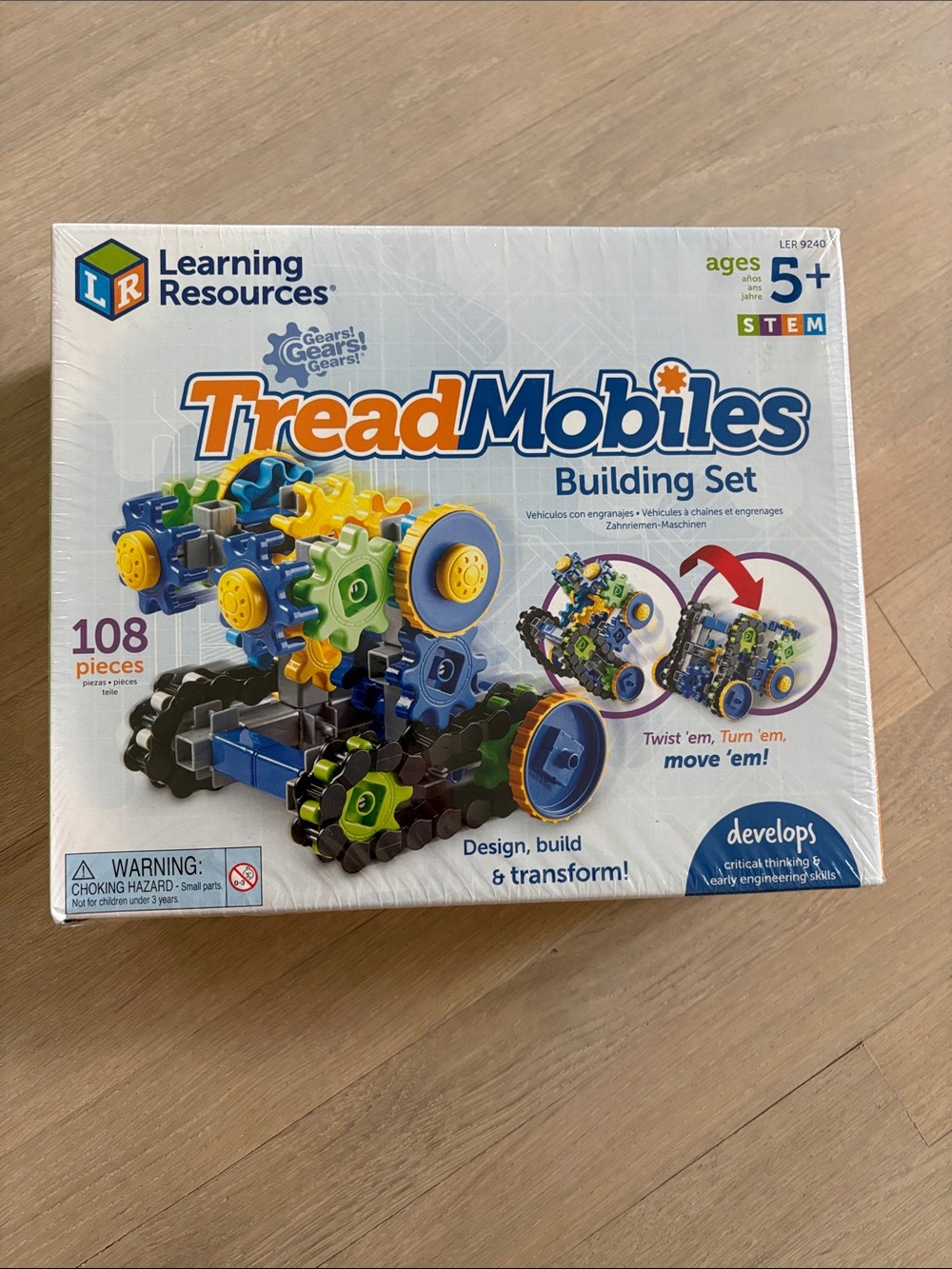 Learning Resources TreadMobiles Building Set – Blue, Yellow & Green